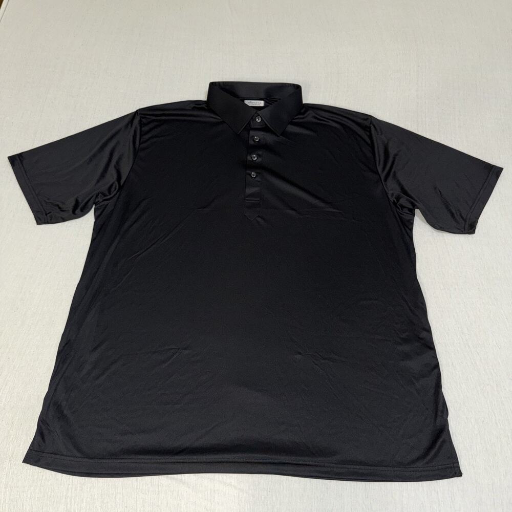 Collars and Co Golf Polo Solid Black Size 3XL Relaxed Preppy NWOT